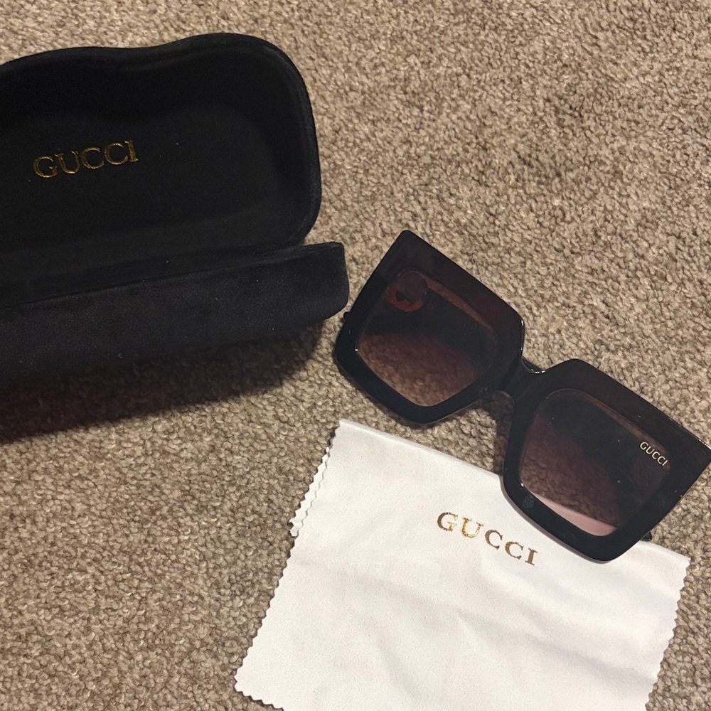 Gucci Women's Oversized Square Sunglasses in Dark Tortoise